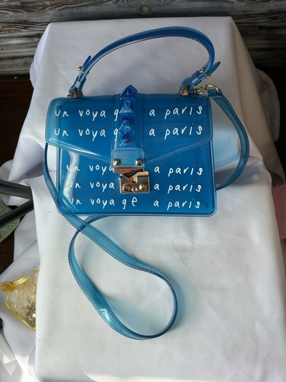 ⭐ Blue Paris Satchel Crossbody Bag Chic Statement Handbag Purse